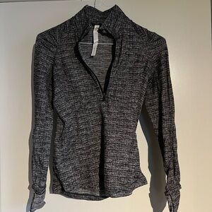 lululemon athletica Black and Gray Long Sleeve Quarter zip